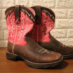 Breast cancer awareness cowgirl boots, 11M NWOT